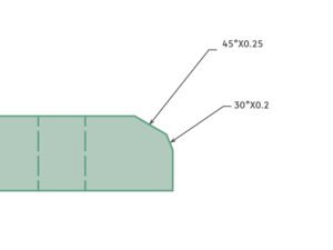 Chamfer in Engineering Drawing