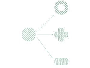 Hollow, Cross-Shaped, or Elliptical Boss