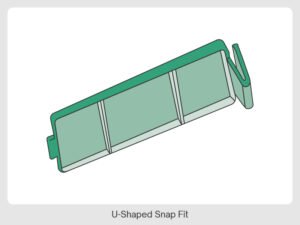 4.U-Shaped Snap Fit