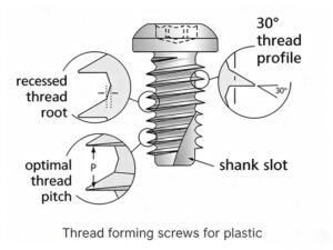 Figure 5 (b) thread-cutting screw used in plastic joints