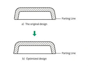 Avoid Radius Corner on Parting Line