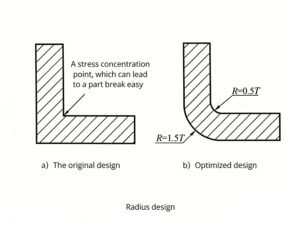injection molding corner design
